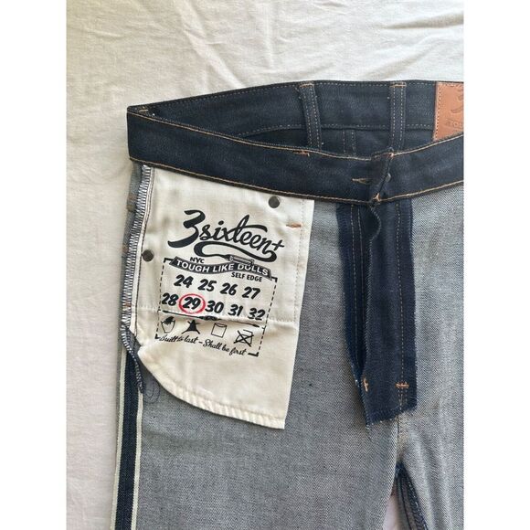 NWOT 3sixteen Selvedge Raw Denim Women’s Skinny Fit Jeans 66BSP 29x34 Self Edge - Picture 14 of 16